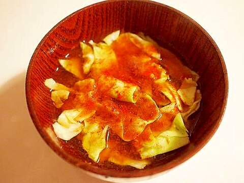 ダイエッタァ～　食べるキャベツのお味噌汁